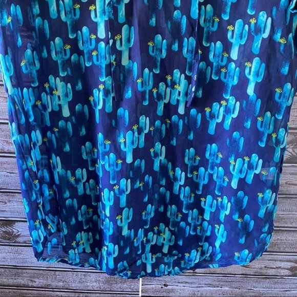 Francesca's Cactus Print Swim‎ Cover Up Size S/M - Picture 6 of 11